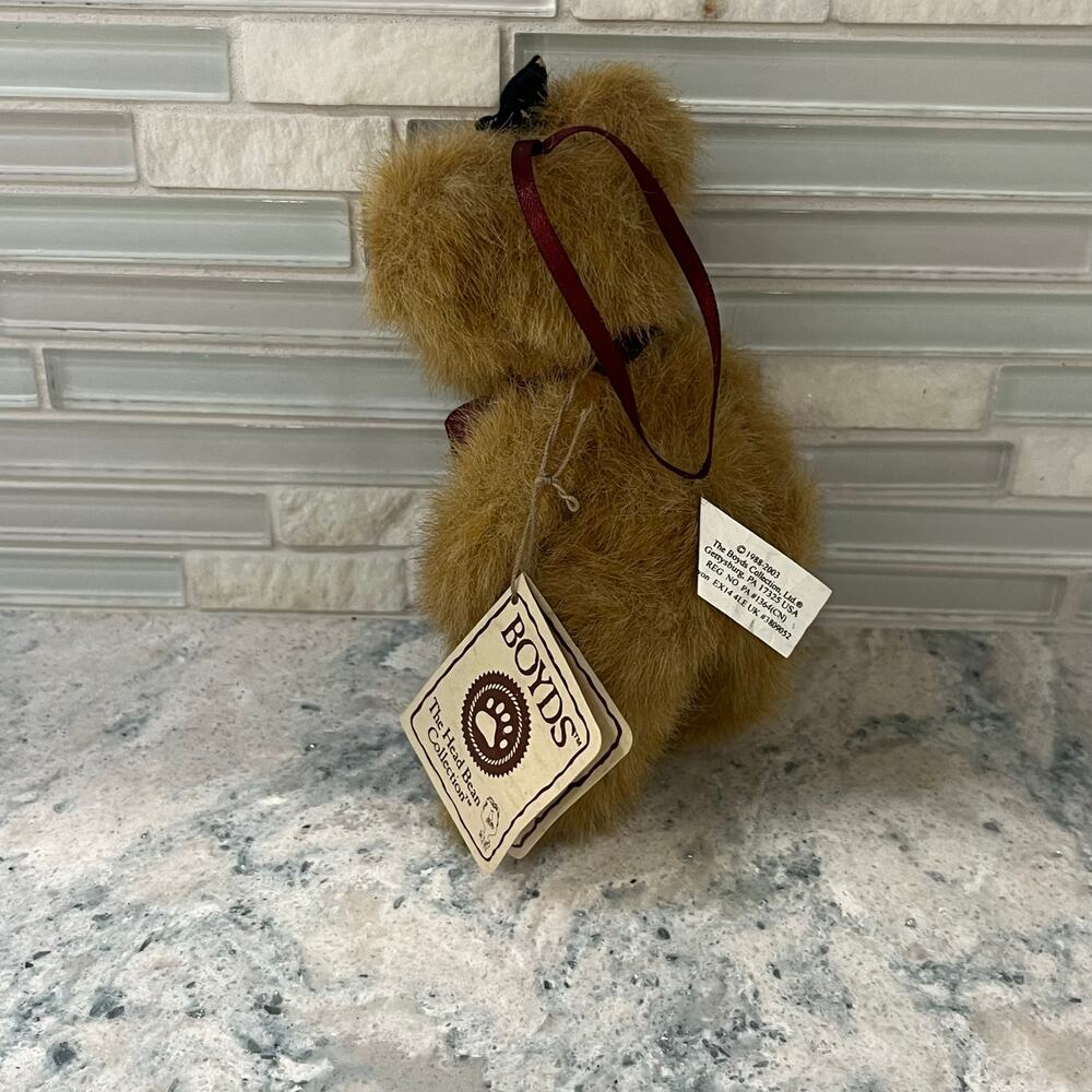 Boyds Bears "The Head Bean Collection" Patriotic Americana Tess Plush Ornament - Picture 7 of 7